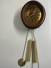 wanduhren Holz wohnzimmer mit Pendel Antik Retro Vintage wahrscheinlich Messing