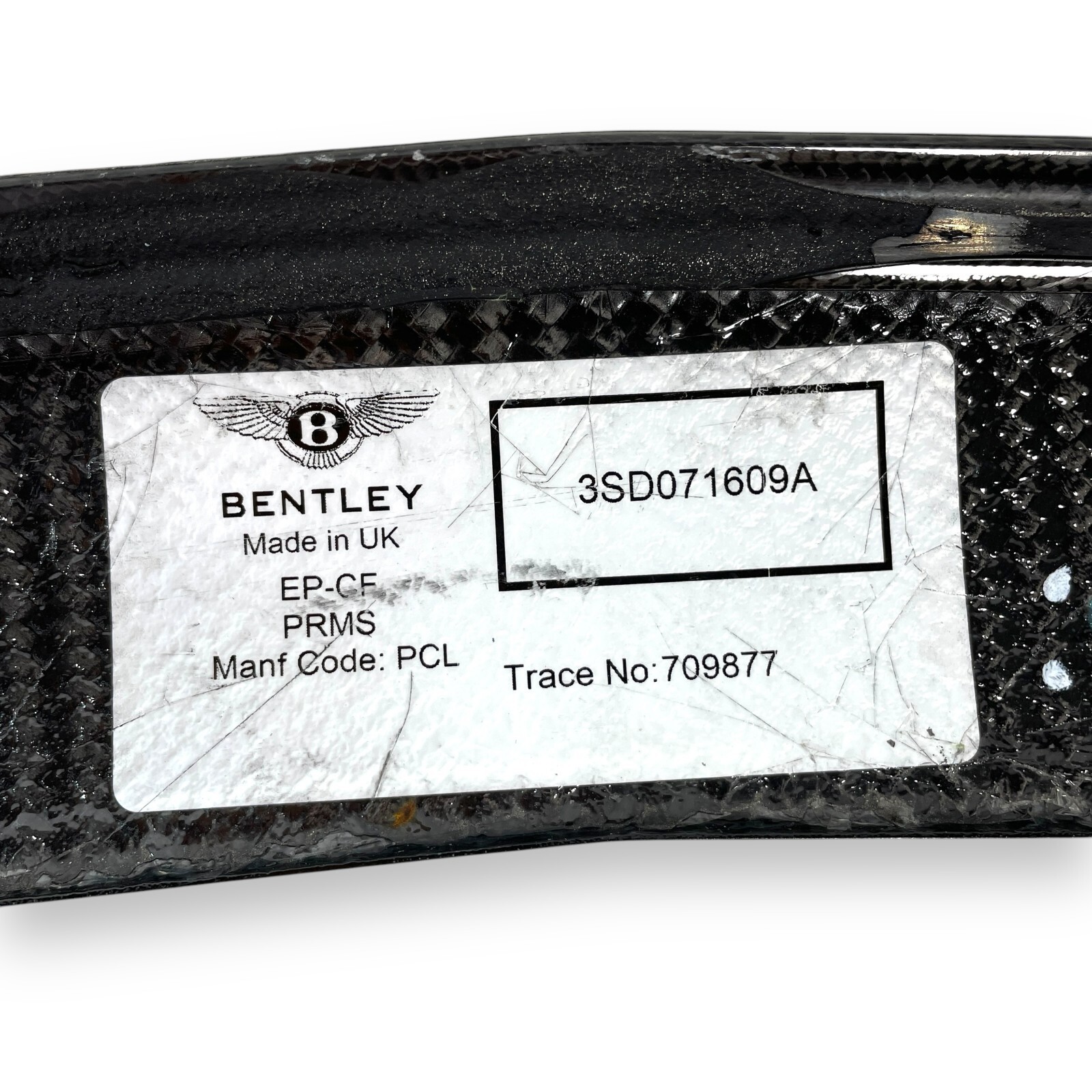 2020‑2024 Bentley Continental GT Front Bumper Spoiler Lip Trim OEM 3SD071609A