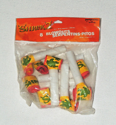 ~SHREK -2 ~ 8- PARTY BLOWOUTS -  PARTY SUPPLIES