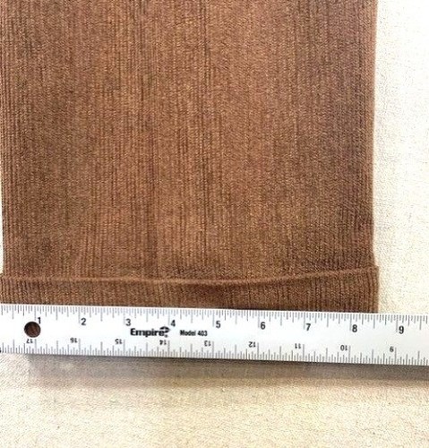 St. Croix Men's Brown Wool Blend Ribbed Double Pleated Trousers Size 38x33 Made - Picture 9 of 9