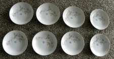 Vintage Set 8 MARGUERITA FINE CHINA Japan ROSE FRUIT DESSERT SAUCE Bowls 5 1/4"
