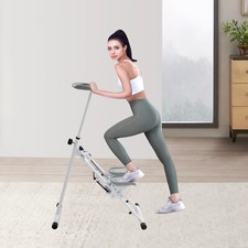 Foldable Stair Stepper Machine-Adjustable Vertical Climber For Full Body Workout