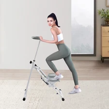 Foldable Stair Stepper Machine-Adjustable Vertical Climber For Full Body Workout