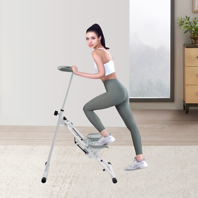 Foldable Stair Stepper Machine-Adjustable Vertical Climber For Full Body Workout