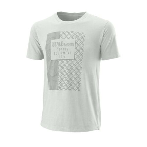 New WILSON Tennis Equipment 1914 ECO Cotton Tech WHITE Shirt Large