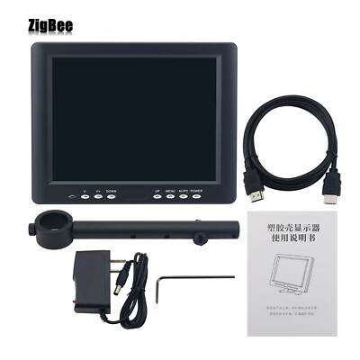8'' TFT Monitor 1024x768 Microscope LED Screen Industrial Grade IPS Display