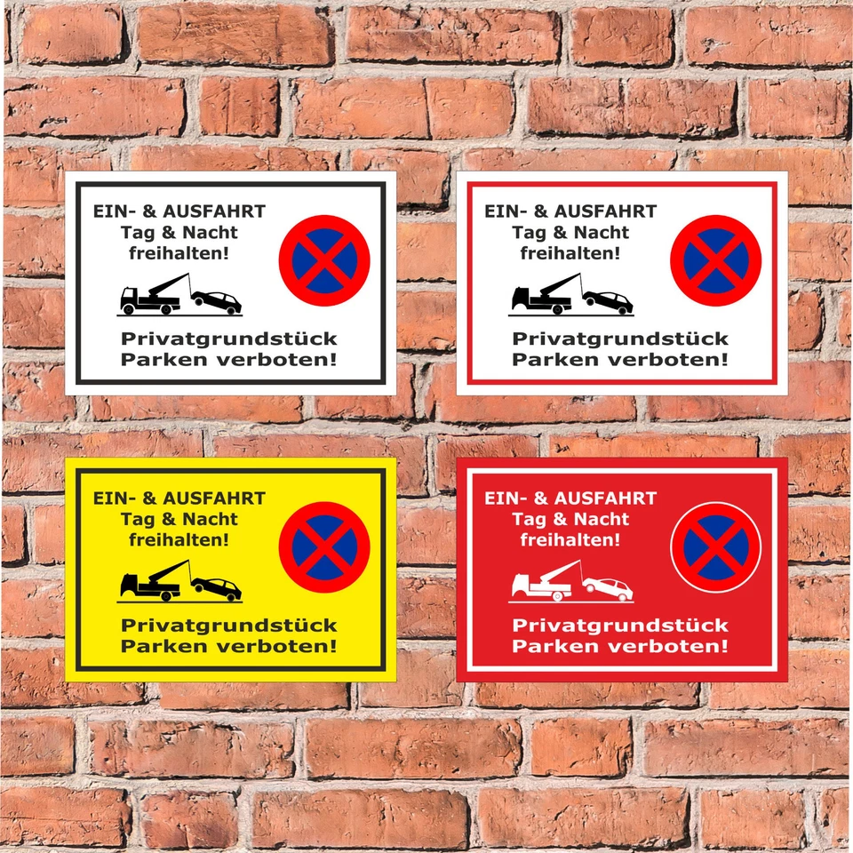 Schild - Parken verboten Ein-und Ausfahrt Tag und Nacht freihalten - S00020K
