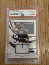 2021 Panini Immaculate Jonathan Kuminga Rookie Auto RPA /99 PSA/DNA Authentic 