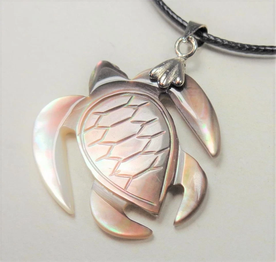 COLLAR PLAYA MODA RODIO NÁUTICO TORTUGA MARINA MADREPERLA VIDA MARINA Foto 4 de 4