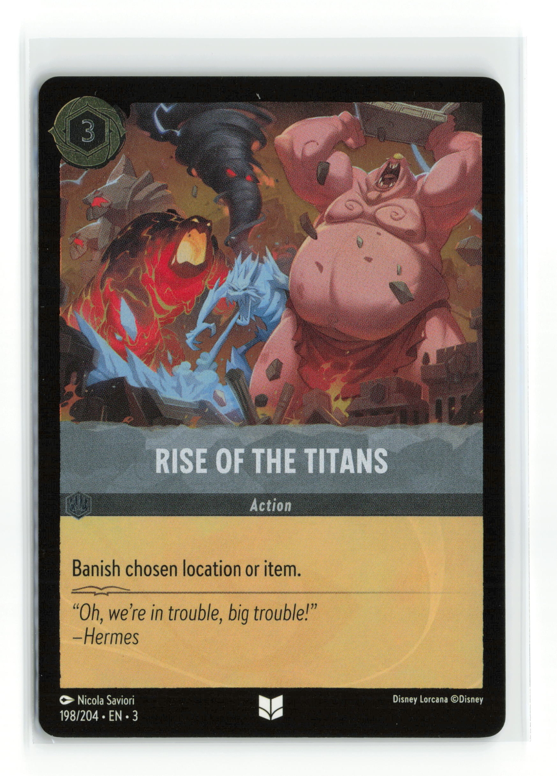 RISE OF THE TITANS - Action 198/204 COLD FOIL Lorcana Into the Inklands NM