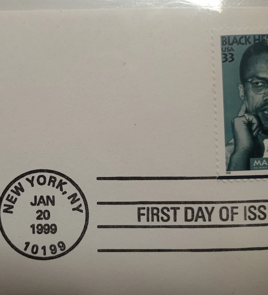2 Malcolm X "First Day of ISSUE"January 20th, 1999 FDC 33 Cent Stamp on Envelope - Image 3 of 3