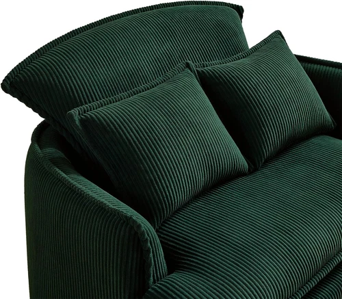 Recamier w/ Foot Rest & Pillow Floor Sofa Chaise Armchair Chaise Lounge Sofa Set - Picture 12 of 14