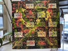 Dead Media Art Punk Retro Vintage Splatter Paint Music Cassette Vinyl Analog