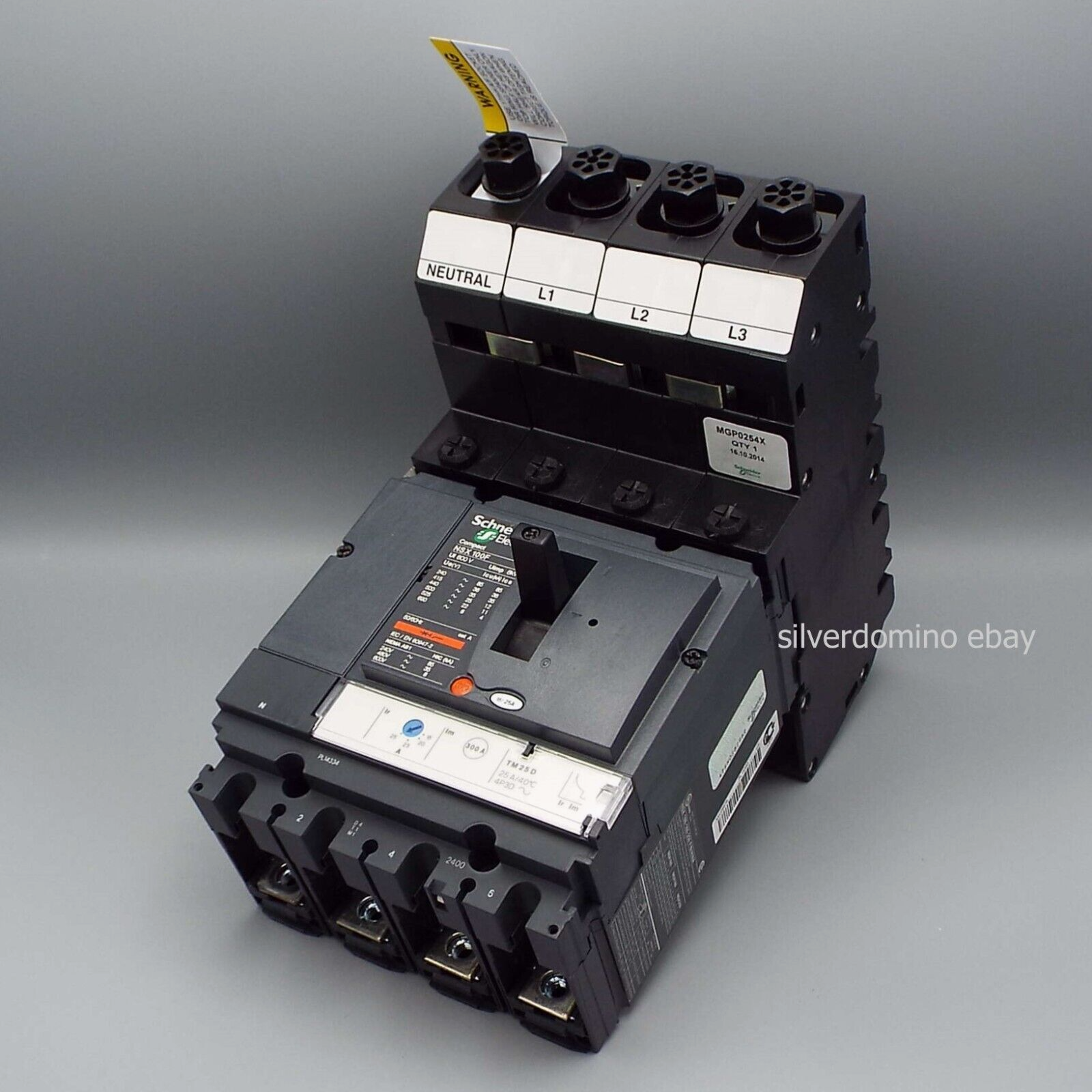 Schneider Powerpact 4 Circuit Breaker 25A 4 Pole (3P+N) 415V • MGP0254X