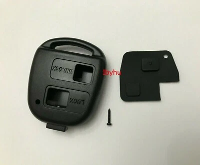 Estuche con llavero remoto de 2 botones y almohadilla de botones para Toyota Yaris Corolla Prado Tarago