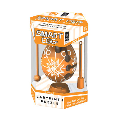 New - BePuzzled Smart Egg Labyrinth Puzzle - Color Collection: Orange - Ages 8+