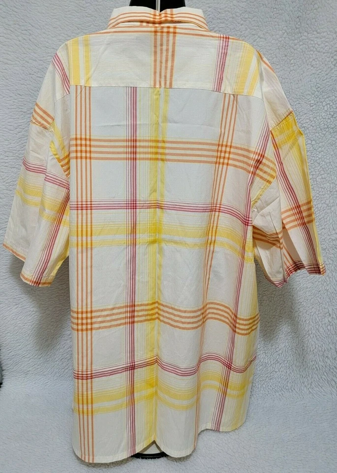 Camisa Jordan Craig Para Hombre Talla 3XL XXXL 3X Grande Roja Amarilla Blanca A Cuadros Foto 4 de 4