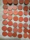  WWII OPA Red 1 Point Food Ration Tokens, Good Condition, Unrestored, Lot Of 100 — photo 4