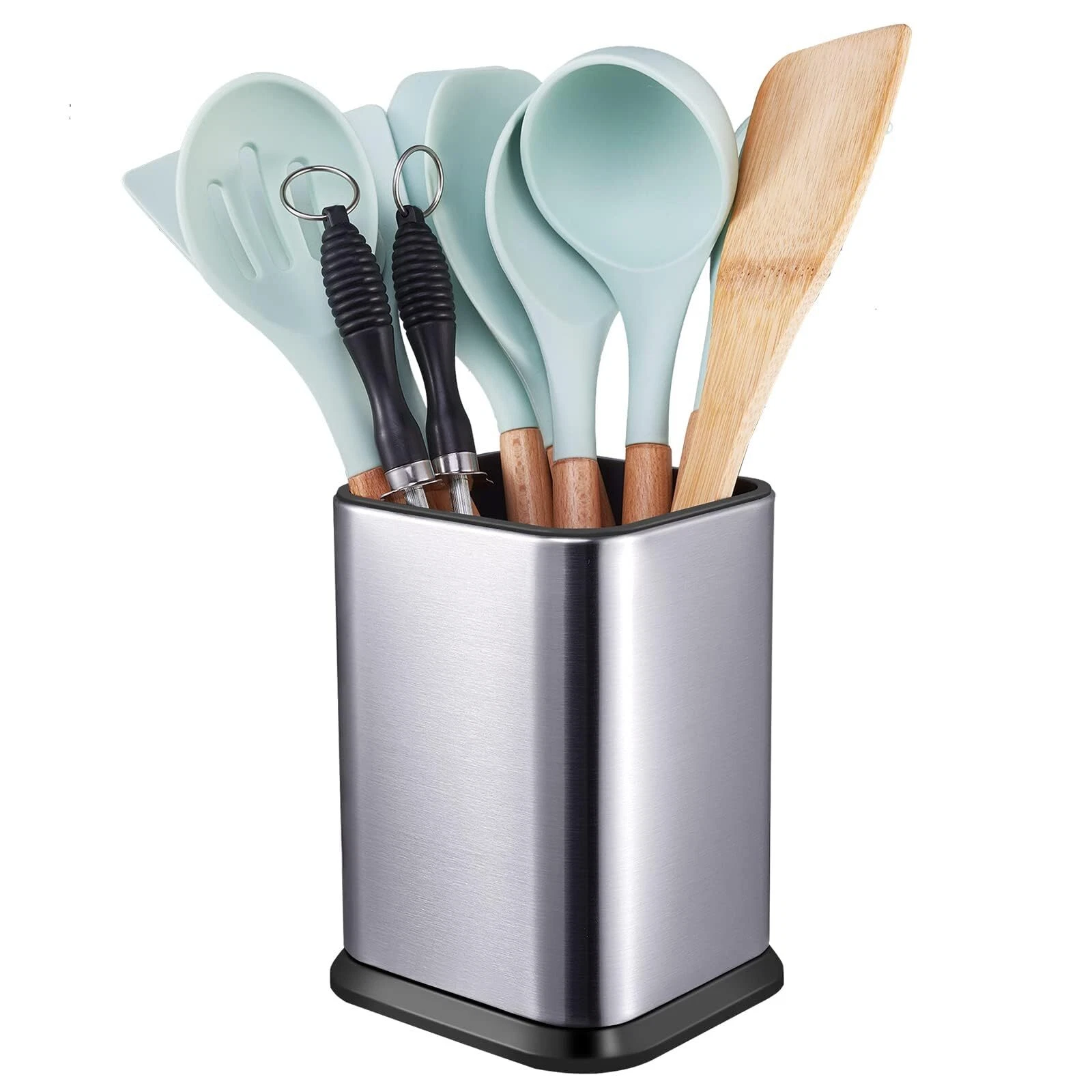 Stainless Steel Kitchen Utensil Holder for Countertop Spatula Caddy Counter