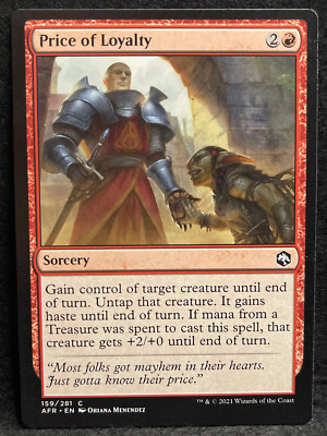 mtg adventures in the forgotten realms most valuable cards MTG, Price of Loyalty, Adventures in the Forgotten Realms 159/281 Regular  Common