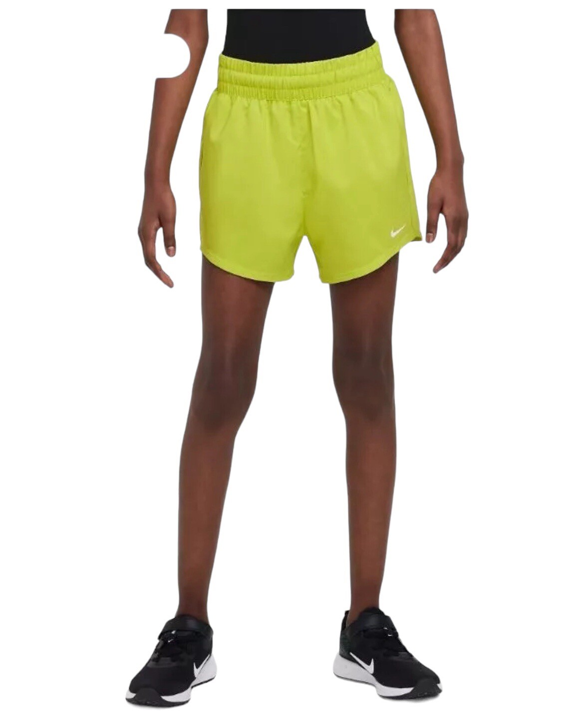 Nike One Big Kids' (Girls') Dri-FIT High-Waisted Woven Training Shorts size L