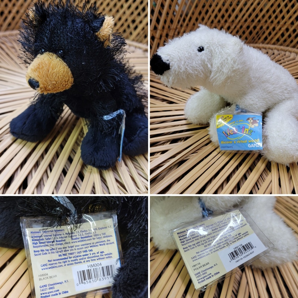 Ganz Webkins Lot of 11 Clydesdale Elephant Cow Bear Monkey