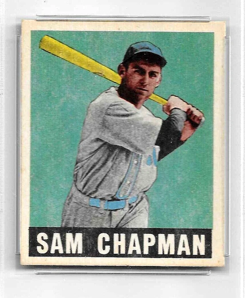 1948 LEAF BASEBALL CARD #26 SAM CHAPMAN PSA 6 NQ MLB PHILADELPHIA ATHLETICS - Image 3 of 4