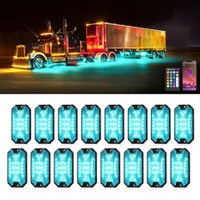 MICTUNING 8/12/16 Pods RGBW LED Rock Lights Underbody Neon Lamps with App+Remote
