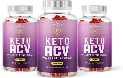 Malibu Labs Pro Keto ACV Gummies, Apple Cider Vinegar Ketosis 1500mg (3 Pack)