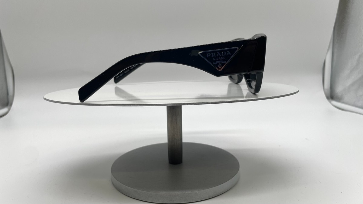 Prada SPR 10Z-F 1AB-5S0 Cat Eye Black Sunglasses Gray Lenses 54mm Slate Gray Lenses Sunglasses With Triangle Logo | PRADA main image 3