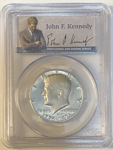 1976-S JFK Kennedy 50c Silver Coin PCGS PR 69 DCAM Signed
