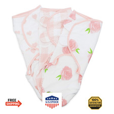 Ziggy Baby Baby Girl Swaddle Blanket Adjustable Wrap Set Size Small/Medium, 0-3