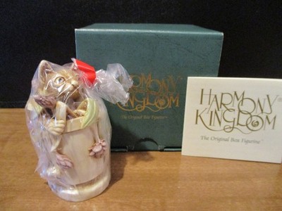 Harmony Kingdom Algenon V2 Cat in Flower Pot UK Made Box Figurine in Factory Bag