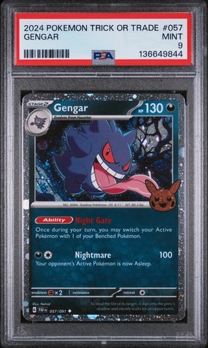 2024 POKEMON TRICK OR TRADE #057 GENGAR PSA 9