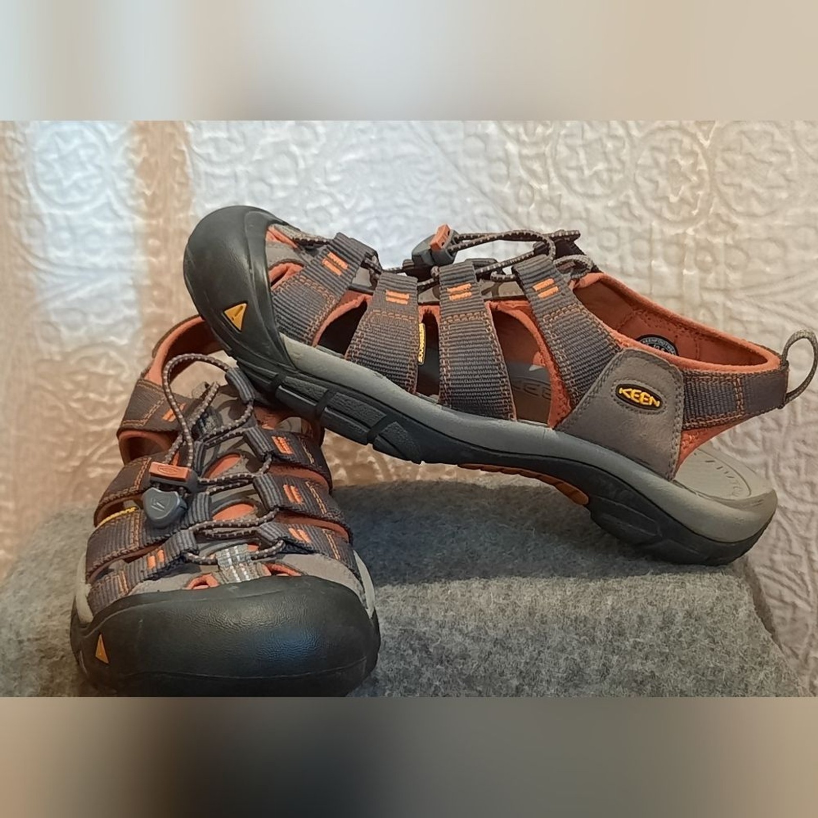 KEEN Sandali Uomo 10 5 Grigio Arancione Esterno Impermeabili Antiscivolo Robusti