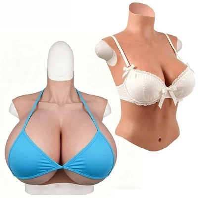 B-H Cup Realistic Silicone Breast Forms Breast Plate Fake Boobs For Crossdresser - Image 1 of 4