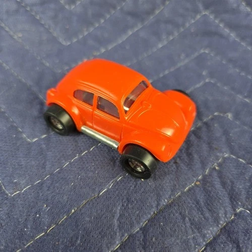 Vintage 1970's Tonka Mini Totes Volkswagen Beetle VW Bug Orange 2" Toy Car USA
