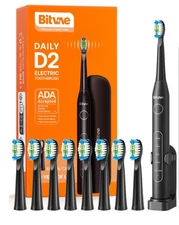 Filtertech Bitvae D2 Sonic Electric Toothbrush, Vibrating Toothbrush SET