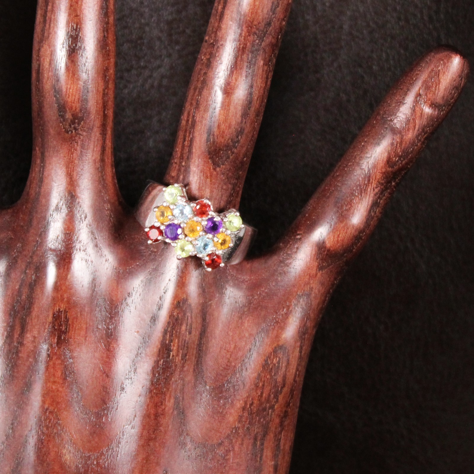 ROSS SIMONS Multicolor Gemstone Cluster Cocktail … - image 2