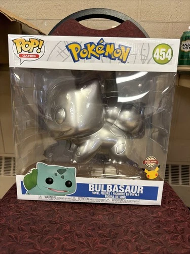 Funko Pop ! Pokémon Jumbo Vinyle 10" - Bulbasaure (Métallique) Exclusive #454