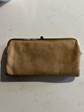 Hobo International Lauren Leather Double-Frame Clutch Wallet Brown