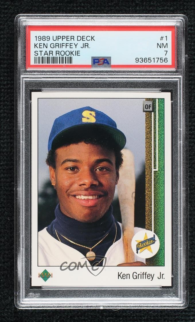 1989 Upper Deck Star Rookie Ken Griffey Jr #1 PSA 7 Rookie RC HOF 0mm3