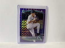 2025 Bowman Draft - Chrome Mason Peters #BDC-27 Purple Geometric Refractor /250