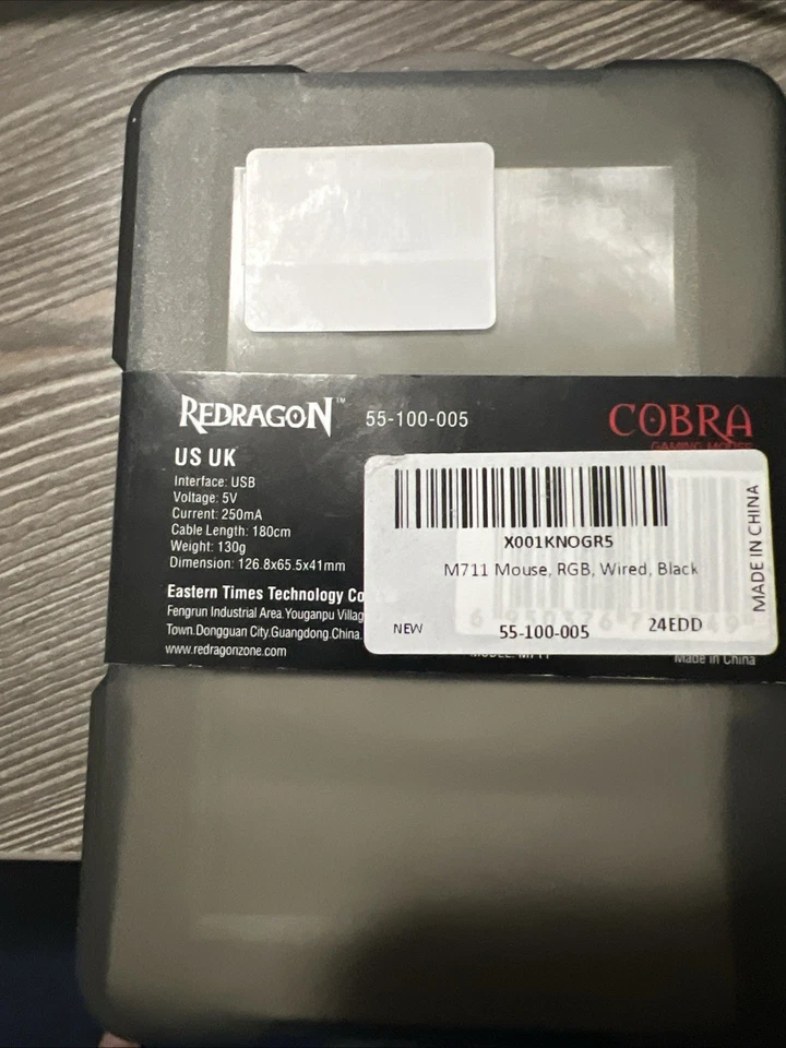 Redragon M711 Cobra Gaming Mouse - Black - Image 2 of 2