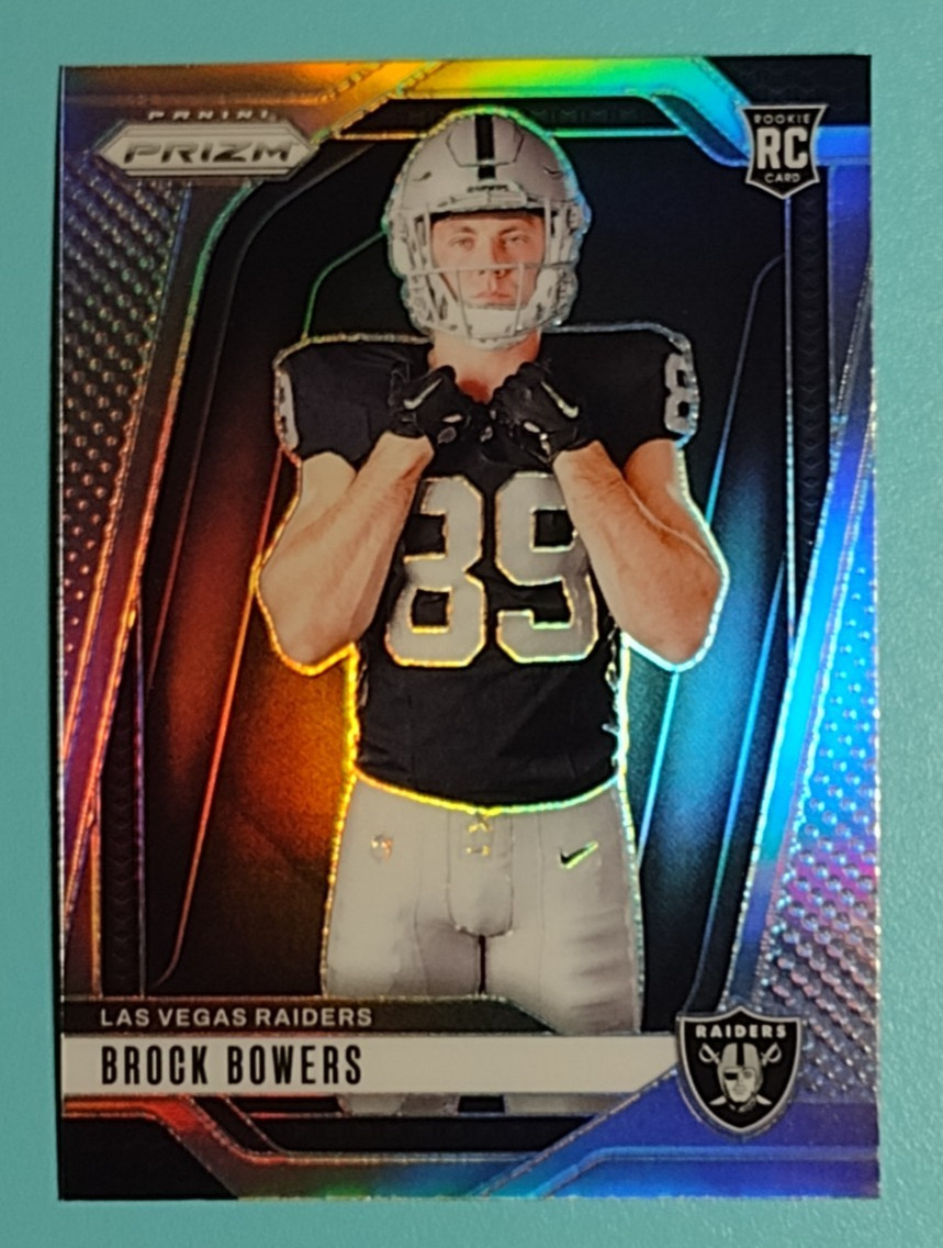 Brock Bowers #9 Football Cards 2024 Panini Prizm Rookie Variation Silver trading card — raw and PSA graded price guide