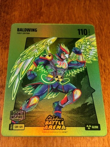 2026 Bo Jackson Battle Arena Baldwing Drake Baldwin SSP Green GLOW Battlefoil