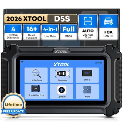 2026 XTOOL D5S OBD2 Diagnosegerät Fahrzeugdiagnosegerät CAN FD, FCA AutoAuth