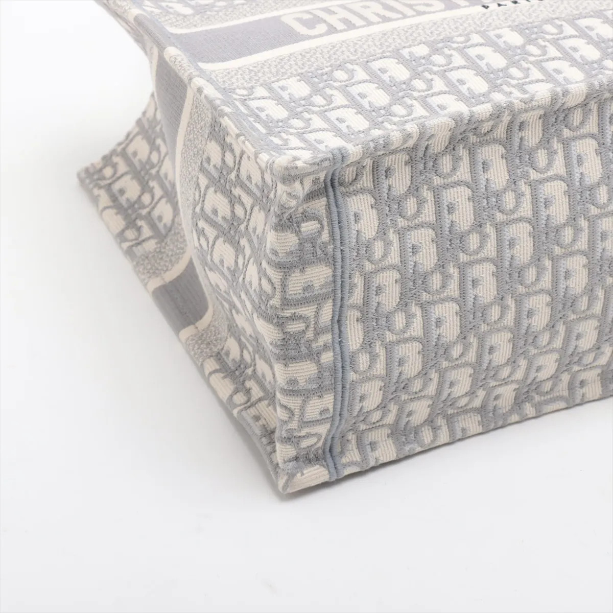 Christian Dior Oblique Book Tote Medium canvas Tote bag Gray open papers thumbnail 4