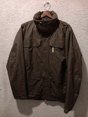 Columbia Ski Jacket Mens Sz L Army Green Zip/Hook & Loop Multi Pocket Titanium