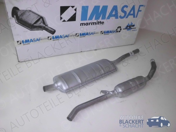 Imasaf Auspuffset Mitteltopf + Endtopf für Zastava 101 1972-1993-image